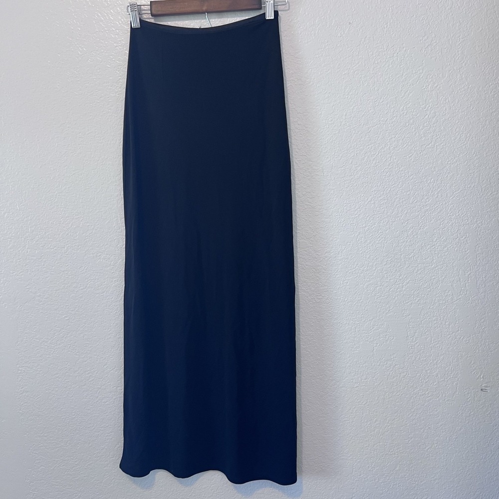Vintage J Jill Maxi Skirt Womens Small Black Jersey Vamp Goth Fairygrunge Y2K